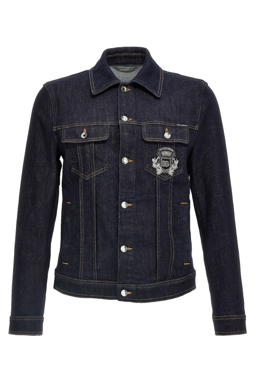 Джинсова куртка з логотипом Синя DOLCE & GABBANA G9VZ8ZG8ME9S9001 Джинсова куртка з логотипом Синя DOLCE & GABBANA G9VZ8ZG8ME9S9001