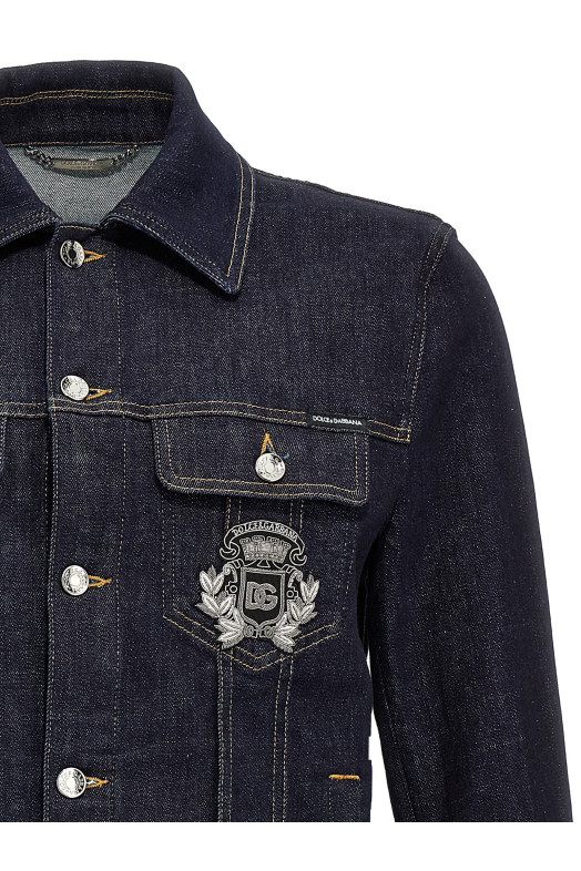 Джинсова куртка з логотипом Синя DOLCE & GABBANA G9VZ8ZG8ME9S9001 Джинсова куртка з логотипом Синя DOLCE & GABBANA G9VZ8ZG8ME9S9001