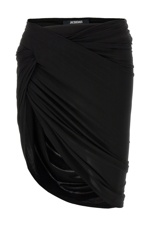 Юбка JACQUEMUS 'La Mini Jupe Drapeado' Черный 24H243SK0642381990 Юбка JACQUEMUS 'La Mini Jupe Drapeado' Черный 24H243SK0642381990