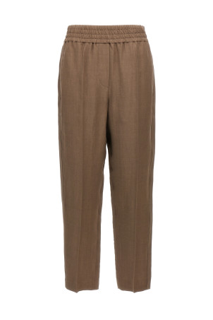 Linen trousers Brown