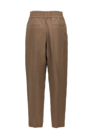 Linen trousers Brown