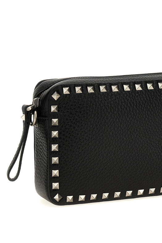 Valentino Garavani 'Rockstud' Shoulder Bag Black Valentino Garavani 'Rockstud' Shoulder Bag Black