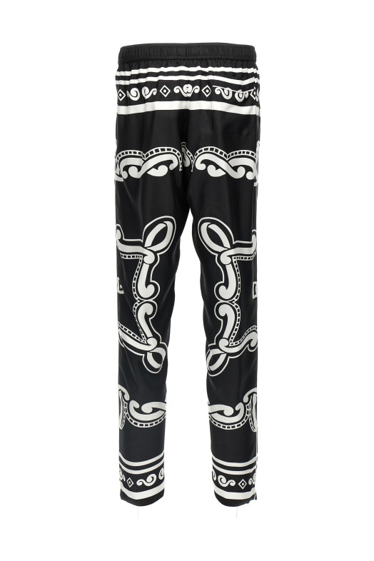 Шовкові штани чорно-сірі DOLCE & GABBANA GVCRATHI1WFHN9RA Шовкові штани чорно-сірі DOLCE & GABBANA GVCRATHI1WFHN9RA