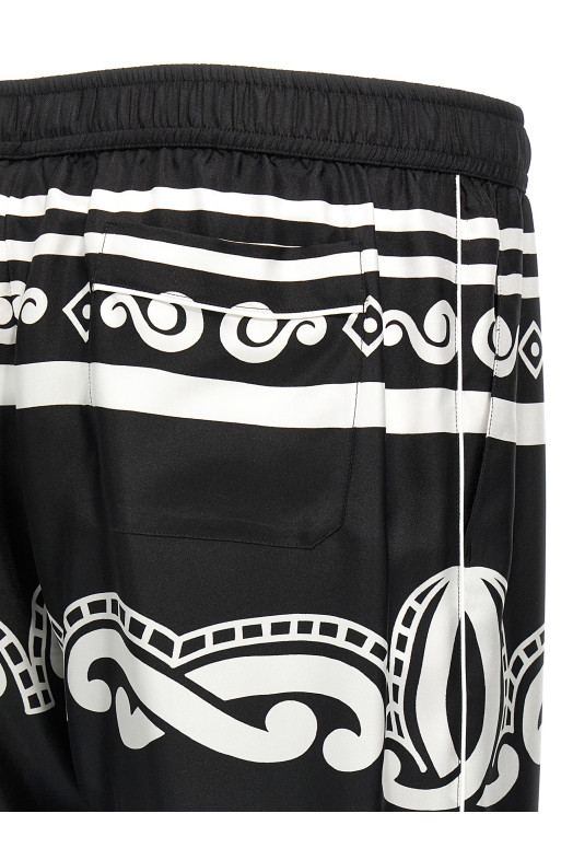 Шовкові штани чорно-сірі DOLCE & GABBANA GVCRATHI1WFHN9RA Шовкові штани чорно-сірі DOLCE & GABBANA GVCRATHI1WFHN9RA