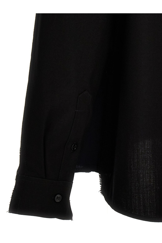 Прохолодна вовняна сорочка з контрастною строчкою Чорний MARNI CUMU0278QSTW83900B99 Прохолодна вовняна сорочка з контрастною строчкою Чорний MARNI CUMU0278QSTW83900B99
