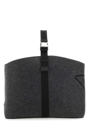 Grey felt log holder PRADA (2QZ0062DUF)