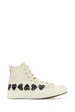 Кроссовки Comme Des Garçons X Converse из слоновой кости, белые COMME DES GARÇONS PLAY (AZK127001) Кроссовки Comme Des Garçons X Converse из слоновой кости, белые COMME DES GARÇONS PLAY (AZK127001)