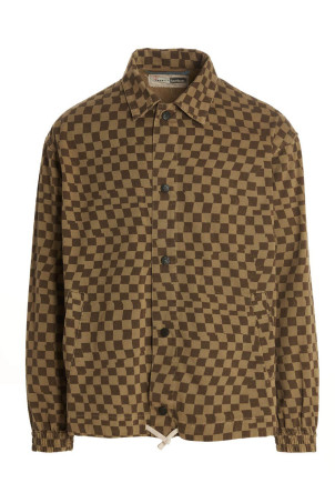 Сорочка з принтом для перевірки друку Бежева INCOTEX RED X FACETASM (FTT004FX005510WTC)