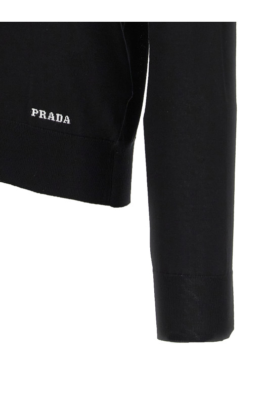 Шовковий светр Чорний PRADA UMB927SOOO16AIF0002 Шовковий светр Чорний PRADA UMB927SOOO16AIF0002