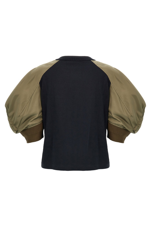 Футболка з нейлоновою вставкою Різнокольорова SACAI 2507692234 Футболка з нейлоновою вставкою Різнокольорова SACAI 2507692234