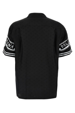 Шовкова сорочка-бандана чорно-сіра DOLCE & GABBANA G5JH9TGI979N0000