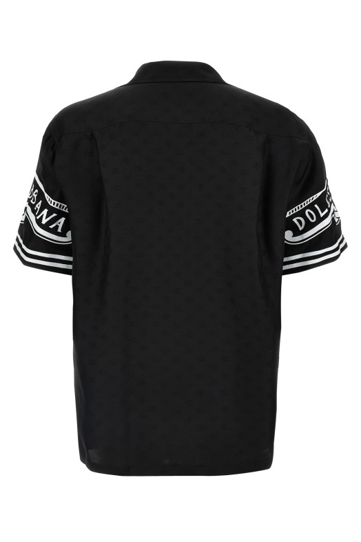 Шовкова сорочка-бандана чорно-сіра DOLCE & GABBANA G5JH9TGI979N0000 Шовкова сорочка-бандана чорно-сіра DOLCE & GABBANA G5JH9TGI979N0000