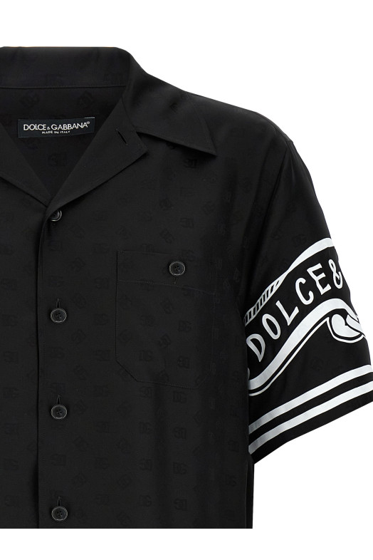 Шовкова сорочка-бандана чорно-сіра DOLCE & GABBANA G5JH9TGI979N0000 Шовкова сорочка-бандана чорно-сіра DOLCE & GABBANA G5JH9TGI979N0000