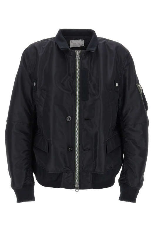 Нейлонова куртка-бомбер Чорний SACAI 2503614M001 Нейлонова куртка-бомбер Чорний SACAI 2503614M001