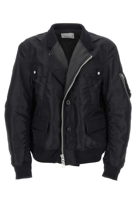 Нейлонова куртка-бомбер Чорний SACAI 2503614M001 Нейлонова куртка-бомбер Чорний SACAI 2503614M001