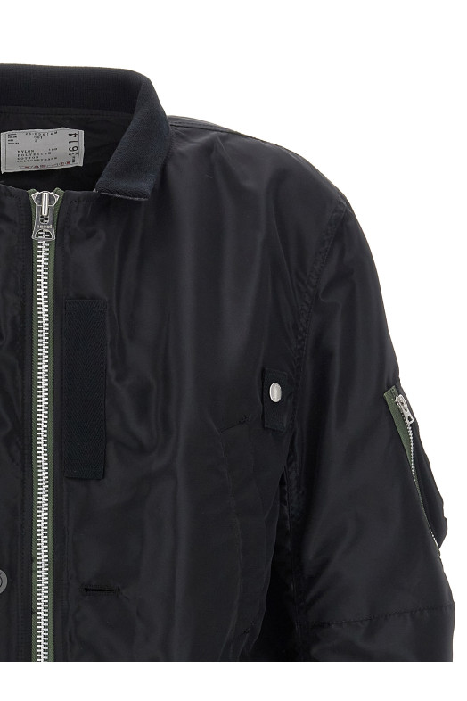 Нейлонова куртка-бомбер Чорний SACAI 2503614M001 Нейлонова куртка-бомбер Чорний SACAI 2503614M001