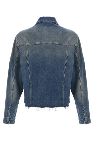 Джинсова куртка необробленого крою Синій MM6 MAISON MARGIELA SH0AM0047M30017994 Джинсова куртка необробленого крою Синій MM6 MAISON MARGIELA SH0AM0047M30017994