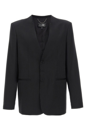 Однобортний піджак Чорний MM6 MAISON MARGIELA SH0BN0007M35153900 Однобортний піджак Чорний MM6 MAISON MARGIELA SH0BN0007M35153900