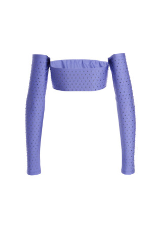 Кристальный укороченный топ Фиолетовый THE ANDAMANE (T130725DTJP062LILAC)