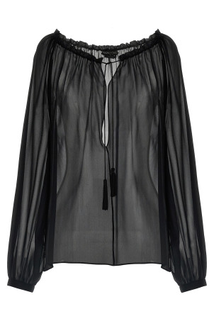 Шовкова блуза чорна TOM FORD TS2091FAX852LB999 Шовкова блуза чорна TOM FORD TS2091FAX852LB999