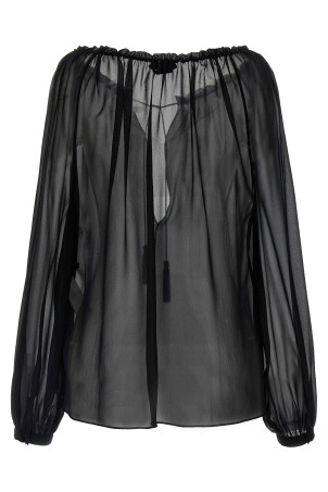 Шовкова блуза чорна TOM FORD TS2091FAX852LB999 Шовкова блуза чорна TOM FORD TS2091FAX852LB999