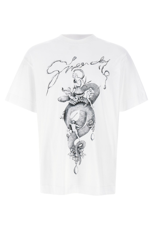Футболка з принтом Біла GIVENCHY BM71MG3YPX100 Футболка з принтом Біла GIVENCHY BM71MG3YPX100