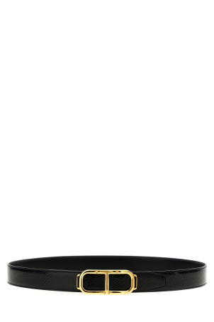 Двосторонній ремінь з логотипом Чорний TOM FORD TB297LCL438X1N001 Двосторонній ремінь з логотипом Чорний TOM FORD TB297LCL438X1N001