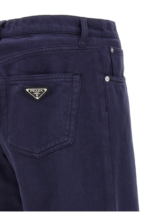 Джинси з логотипом Сині PRADA GEP358SOOO16HEF0V41 Джинси з логотипом Сині PRADA GEP358SOOO16HEF0V41