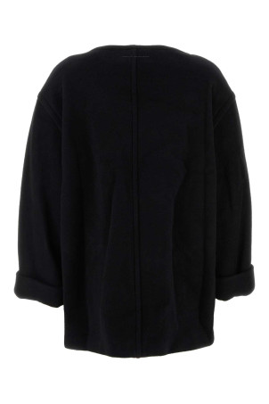 Чорний оверсайз-светр з вовняної суміші MM6 MAISON MARGIELA (S52NH0013M20020) Чорний оверсайз-светр з вовняної суміші MM6 MAISON MARGIELA (S52NH0013M20020)