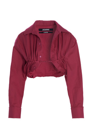 Сорочка з віскози Fuchsia JACQUEMUS (22H223SH014PINK)