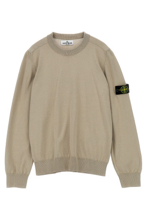 Logo badge sweater Beige
