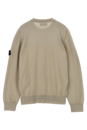 Logo badge sweater Beige