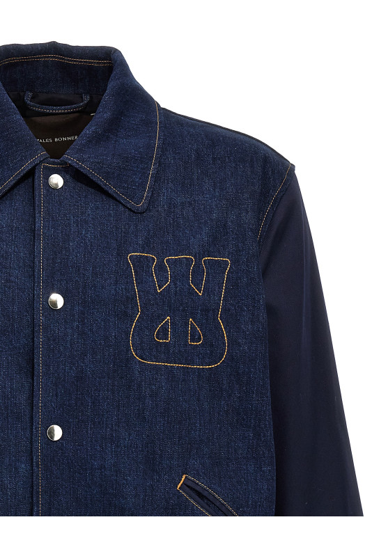 Куртка WALES BONNER 'The Echo Denim Varsity' синя MS25DE09DE01599 Куртка WALES BONNER 'The Echo Denim Varsity' синя MS25DE09DE01599