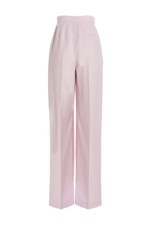 Pants with front pleats Pink