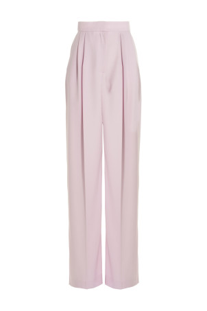 Pants with front pleats Pink