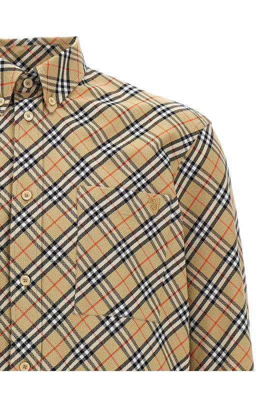 Сорочка в клітинку Бежевий BURBERRY 8104072SANDIPCHECK Сорочка в клітинку Бежевий BURBERRY 8104072SANDIPCHECK
