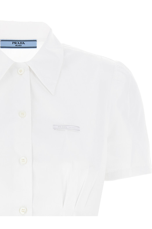 Плісирована сорочка Біла PRADA P499HSOOO1XV2F0009 Плісирована сорочка Біла PRADA P499HSOOO1XV2F0009