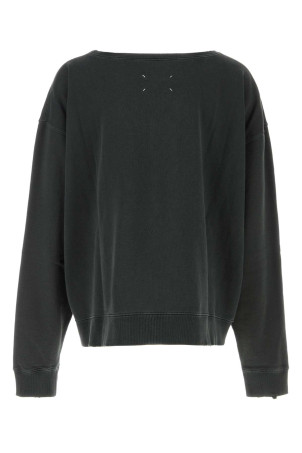 Хлопковая толстовка цвета угольного MAISON MARGIELA (S50GU0235M25019) Хлопковая толстовка цвета угольного MAISON MARGIELA (S50GU0235M25019)