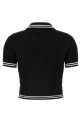 Braided polo shirt Black-grey Braided polo shirt Black-grey