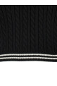 Braided polo shirt Black-grey Braided polo shirt Black-grey