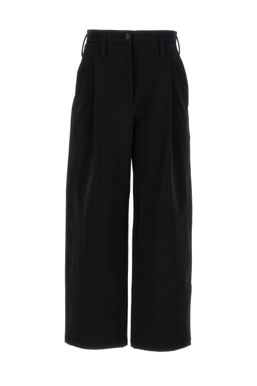 Front pleat trousers Black