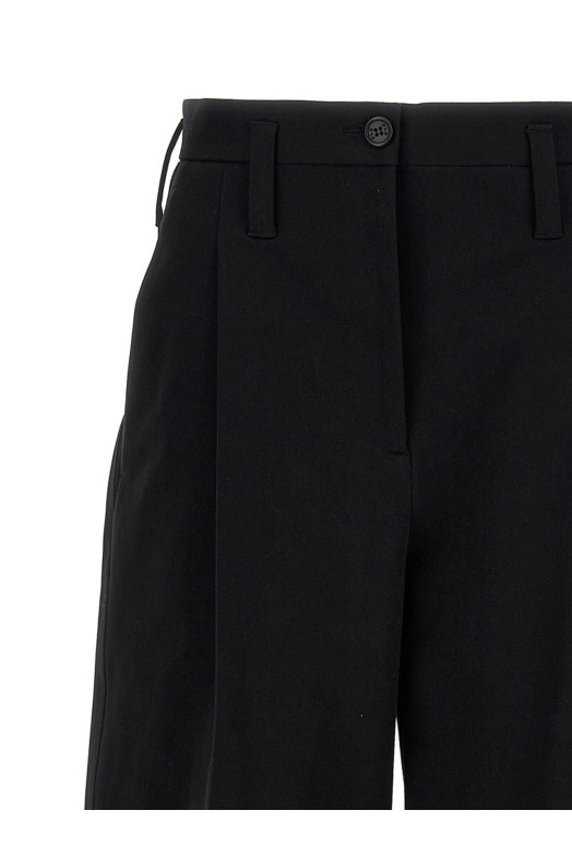 Front pleat trousers Black