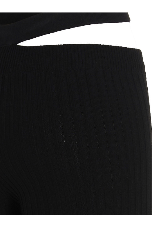 Штани з ребрами і розкльошеними штанинами Чорні ANDREA ADAMO (ADPS23PA099474730473)