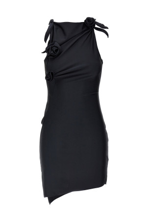 'Asymmetric Flower' mini dress Black 'Asymmetric Flower' mini dress Black