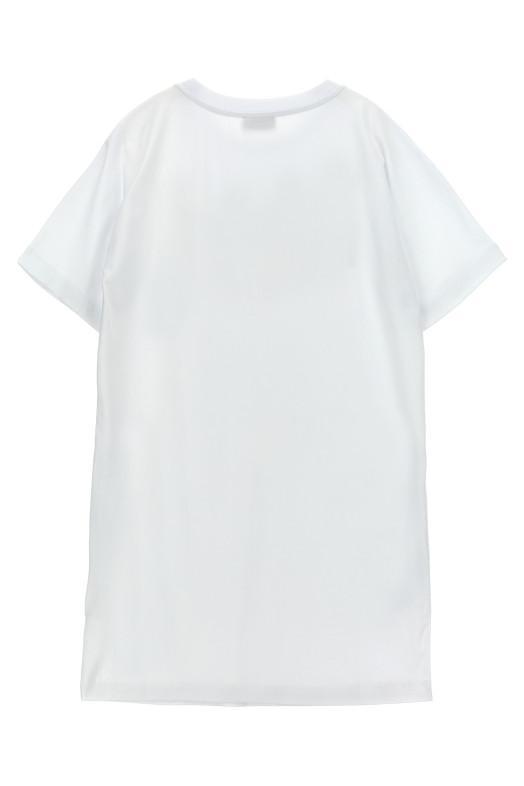 Сукня з принтом логотипу чорно-сіра MOSCHINO KID TEEN HDV0GNLBA10BIANCOOTTICO Сукня з принтом логотипу чорно-сіра MOSCHINO KID TEEN HDV0GNLBA10BIANCOOTTICO