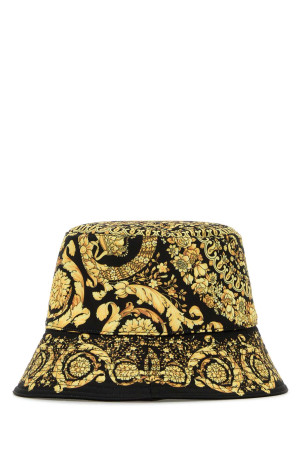 Printed polyester bucket hat VERSACE (10127041A13095) Printed polyester bucket hat VERSACE (10127041A13095)
