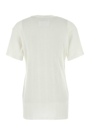 Белая футболка из смесового хлопка, разноцветная MAISON MARGIELA (S50GC0712M20060)