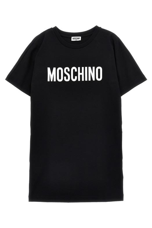 Сукня з принтом логотипу чорно-сіра MOSCHINO KID TEEN HDV0GNLBA10NEROBLACK Сукня з принтом логотипу чорно-сіра MOSCHINO KID TEEN HDV0GNLBA10NEROBLACK