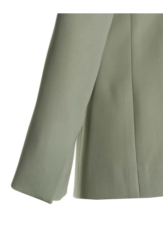 Шерстяний однобортний піджак Зелений LANVIN (RWJA00094885P23401)