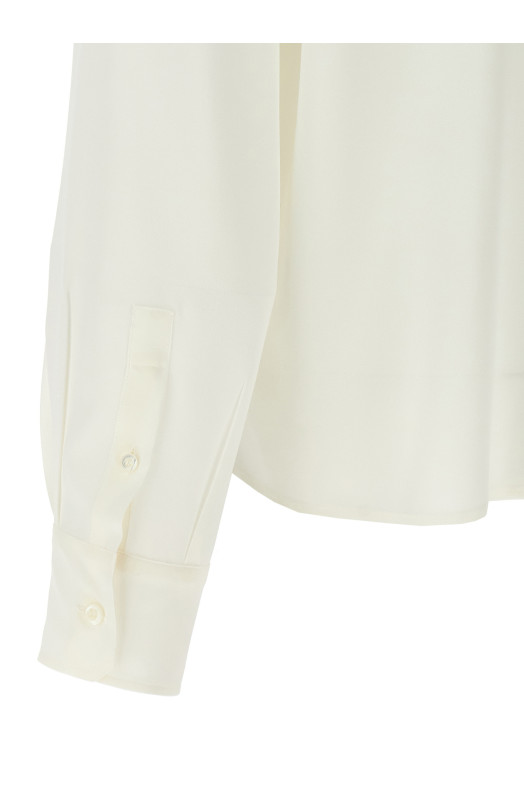 Silk logo shirt White Silk logo shirt White